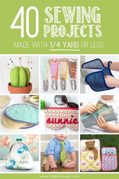 40 Sewing Projects Made with 1/4 Yard or Less | Sewing projects, Sewing projects for kids ...