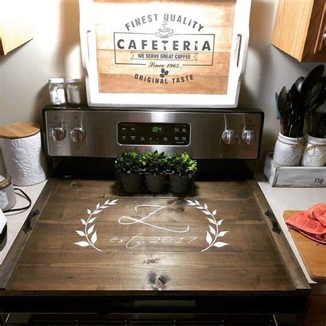 Stove Top Cover Custom Wooden Stove Cover Personalized Stove | Etsy | Home decor kitchen, Stove ...