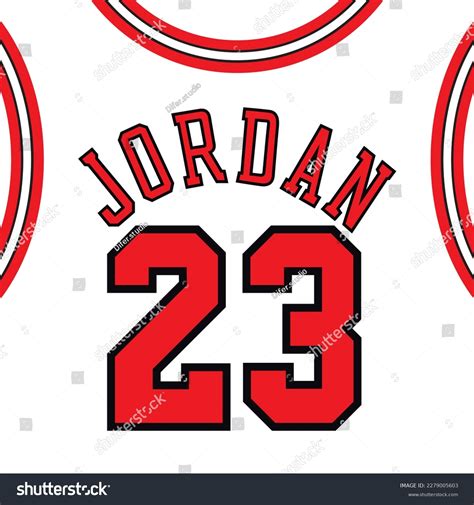 Vector Illustration Michael Jordan Jersey Number Stock Vector (Royalty ...