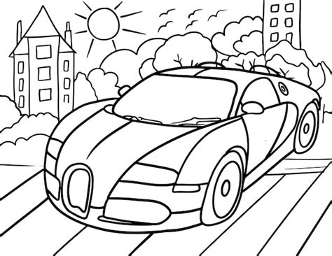 Premium Vector | Car Coloring Page for Kids Line Art Vector Blank Printable Design for Children ...