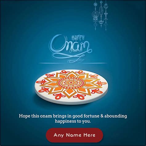 Onam Festival Card Writing With Name Online