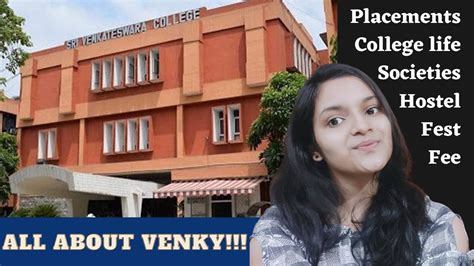 Sri Venkateswara College (DU) - Complete Review | Placements, Fee ...