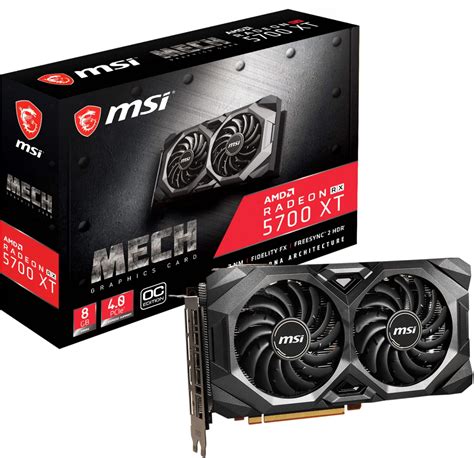 Best Buy: MSI MECH OC AMD Radeon RX 5700 XT 8GB GDDR6 PCI Express 4.0 Graphics Card Black RADEON ...