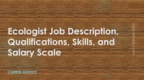 Ecologist Job Description, Skills, and Salary - NigCareers