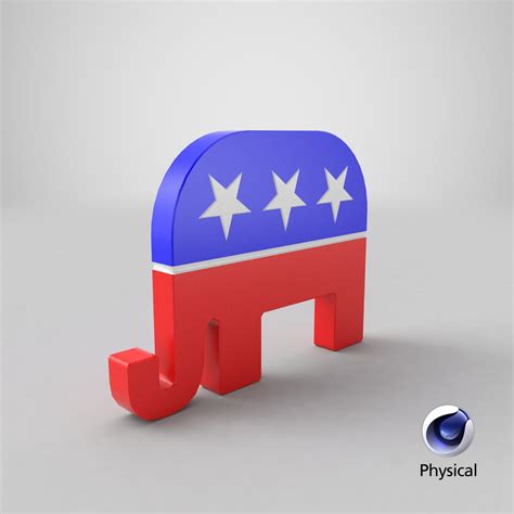 3D logo republican party model - TurboSquid 1466017