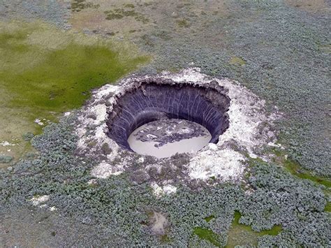 New 50-metre deep 'crater' found blasted open on Yamal peninsular ...