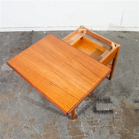 Borge Mogensen Soborg Mobler Danish Teak Flip Top Side Table - Vintage Mid-Century Furniture ...