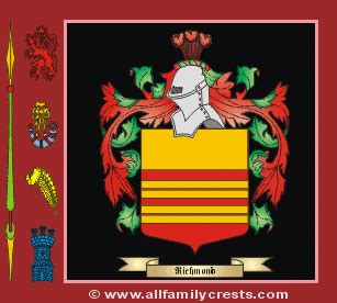 Richmond family crest and meaning of the coat of arms for the surname ...