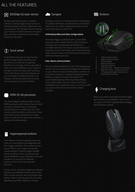 Buy Razer Naga Epic Chroma Wireless MMO Gaming Mouse [RZ01-01230100 ...