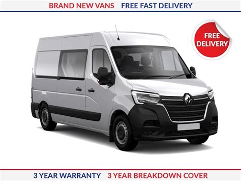 New Renault Master Crew Van LM35 dCi 135 Business L3 H2 LWB 2022 | Free UK Delivery | Van Sales UK