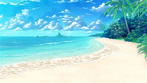 Beach, scenic cg, bonito, sea, sweet, nice, sand, anime, beauty ...