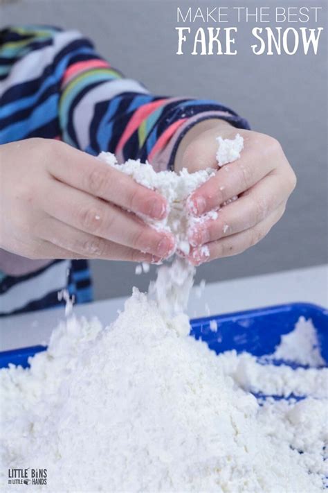 Fake Snow You Make Yourself | Little Bins for Little Hands