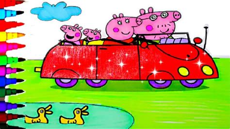 Peppa Pig Car Coloring Book at sascovetedblog Blog