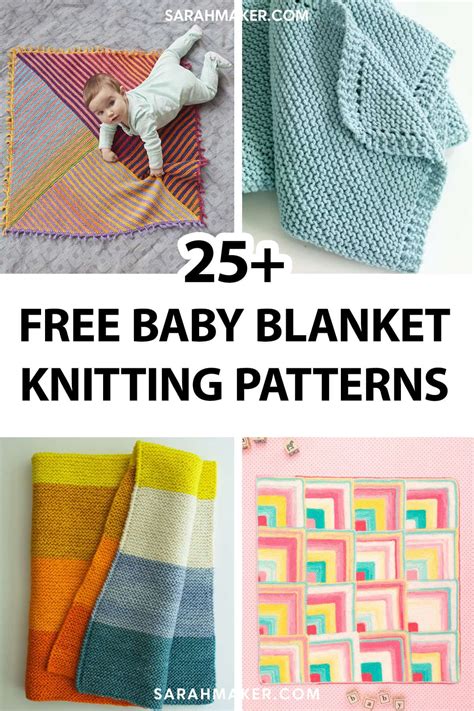 25 Free & Easy Baby Blanket Knitting Patterns - Sarah Maker