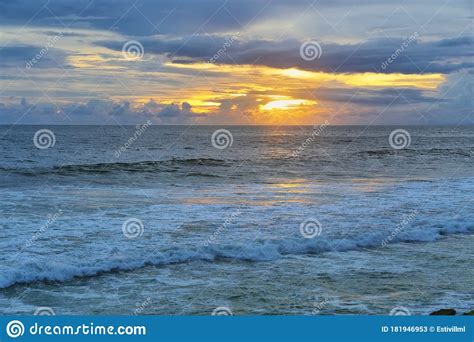 Varkala Tropical Beach at Sunset, Kerala, India Stock Image - Image of ...