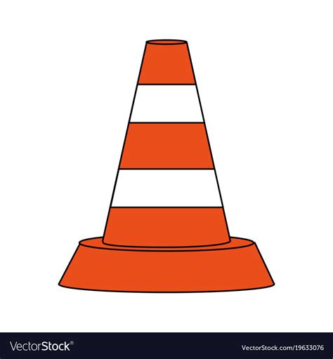 Traffic cone symbol Royalty Free Vector Image - VectorStock