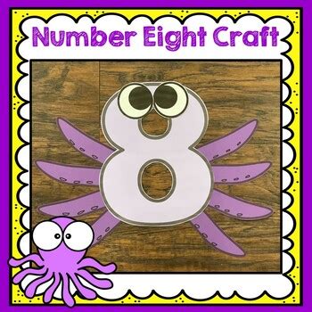 Number Eight Craft, Number Crafts by KinderBeez | TPT