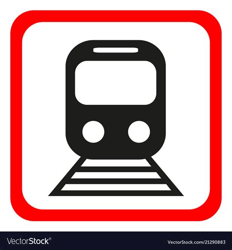 Train icon metro and tram railroad symbol Vector Image