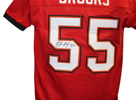 Derrick Brooks Autographed Tampa Bay Buccaneers Red XL Jersey JSA 20628 – Denver Autographs