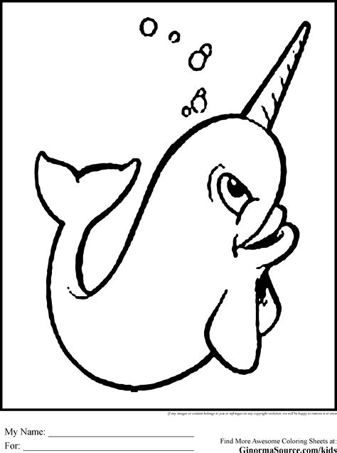 Narwhal Coloring Page at GetColorings.com | Free printable colorings ...