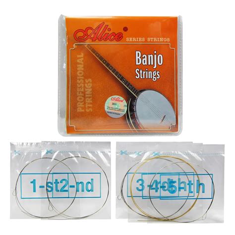 Alice 1 Set Banjo Strings 5 Strings Steel Core Strings for 5 String ...