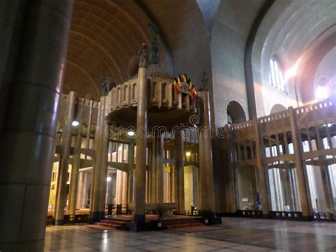 Interior of the National Basilica of the Sacred Heart Church. Stock ...