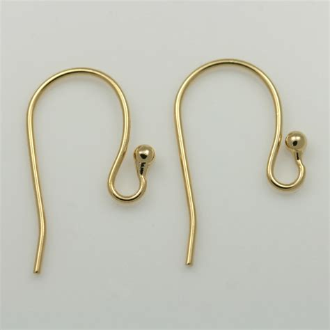 Earring Hooks Earring Findings 16K gold plated over Brass