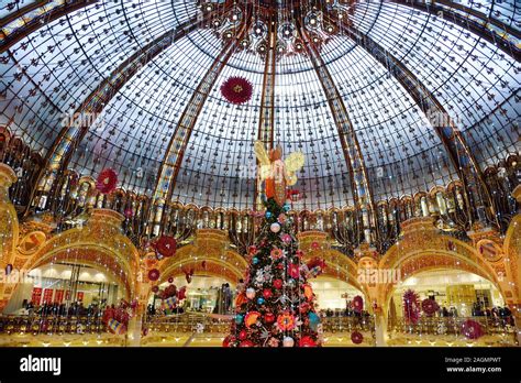 Christmas at Galeries Lafayette - Paris - France Stock Photo - Alamy