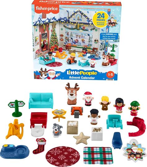 Fisher-Price Little People Advent Calendar, Christmas playset, 24 toys for pretend play, gift ...