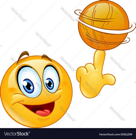 Spinning ball emoticon Royalty Free Vector Image