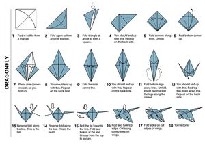 Origami Dragonfly Instructions | Free Images at Clker.com - vector clip art online, royalty free ...