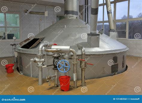 Equipment for Production of Beer in Factory Shops Stock Image - Image ...