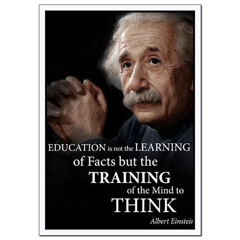 Albert Einstein education portrait poster quote print wall art – Young N' Refined