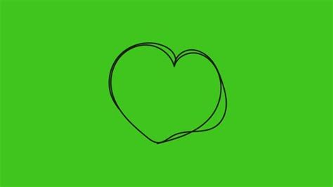 Animation Sketch Handdrawn Heartanimation On Green Stock Footage Video (100% Royalty-free ...