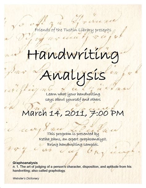 Nancy's Library Journal: 2011 Handwriting Analysis