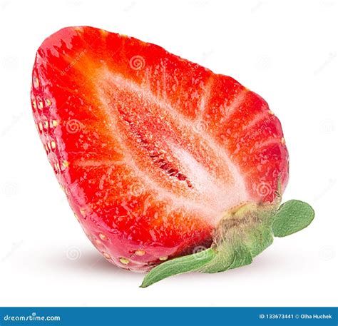 Strawberry cut in half stock image. Image of freshness - 133673441