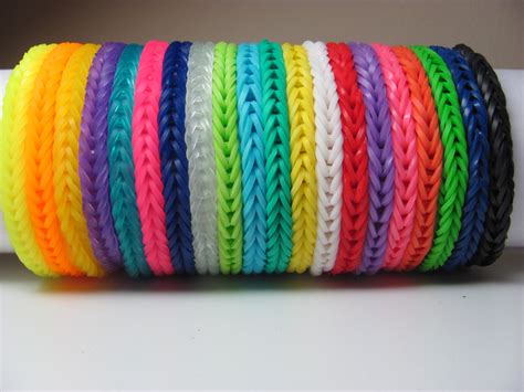 Rainbow loom bracelet fishtail pattern solid colors you choose