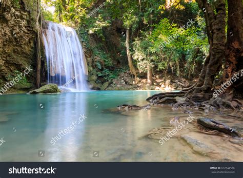 Third Level Erawan Waterfall Erawan National Stock Photo 612544586 ...