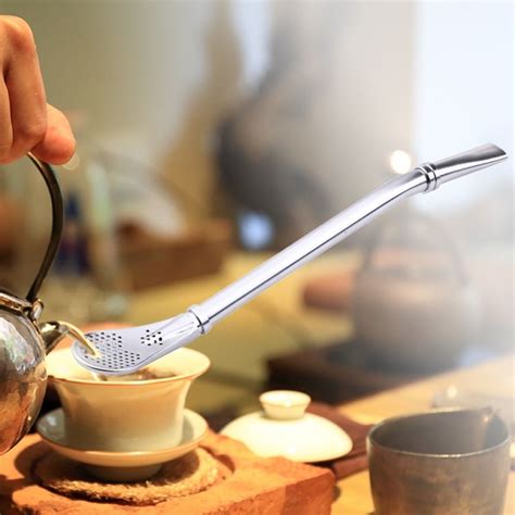 Stainless Steel Tea Drinking Spoon | Yerba mate tea, Mate tea, Drink straw