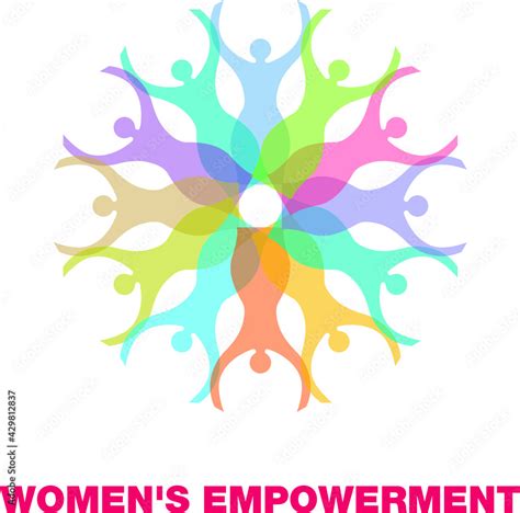 women empowerment logo vector isolated white background , colorful vector icon, Concept of woman ...