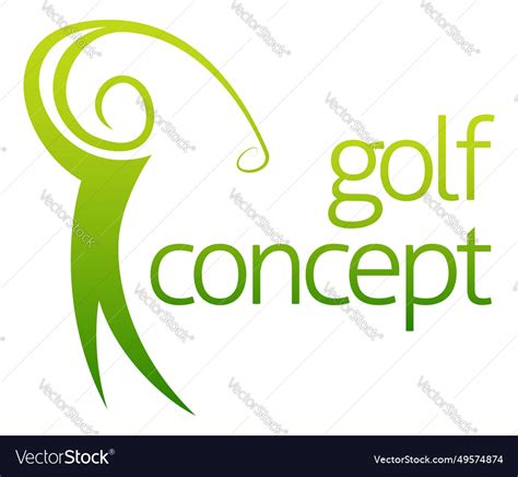 Golf swing abstract Royalty Free Vector Image - VectorStock