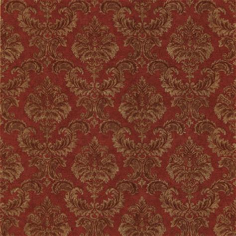 Louis Red Damask Wallpaper - Victorian - Wallpaper - by Brewster Home ...