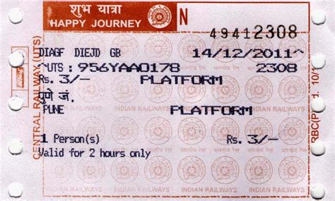 Now Railway Platform Ticket will cost you Rs 10 from 1 April 2015 ~ Today's Rail Talk-Indian ...