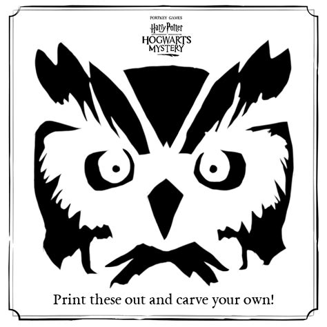 Harry Potter: Owl (Free Pumpkin Stencil - Pumpkin Pattern - Pumpkin ...