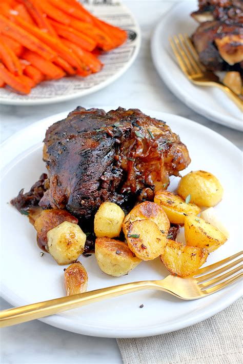 Baked Lamb Shanks with Roasted Potatoes - Two of a Kind