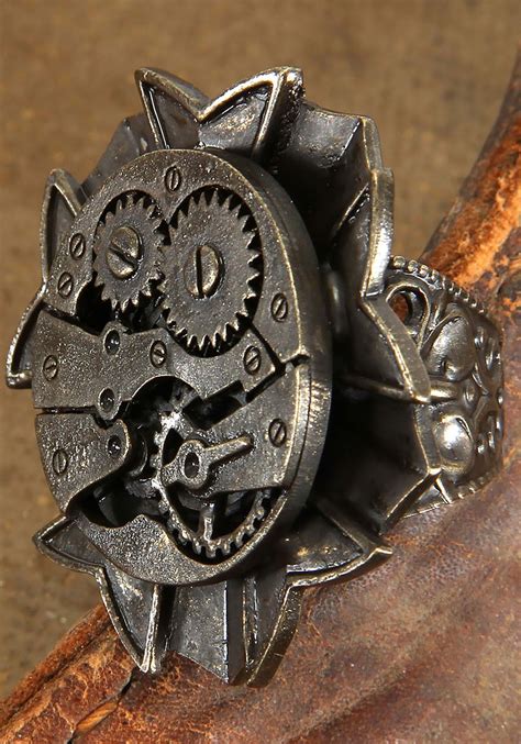 Antique Steampunk Watch Gears Ring