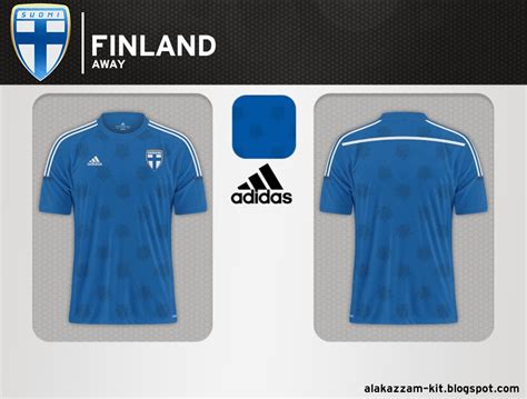 Finland National Football Team Fantasy Home & Away Kits (Adidas) | Alakazzam Kit Design