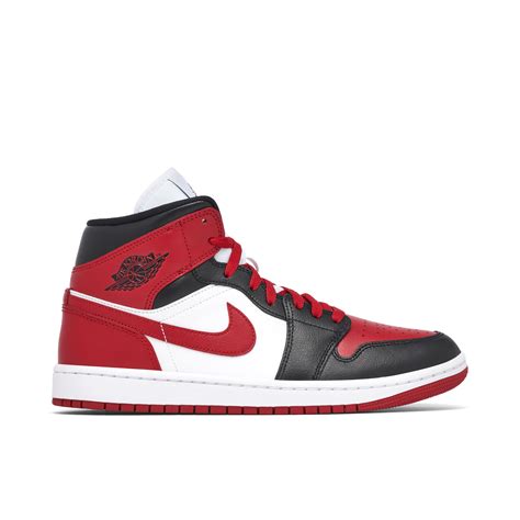 Air Jordan 1 Mid Alternate Bred Toe Womens | BQ6472-079 | Laced