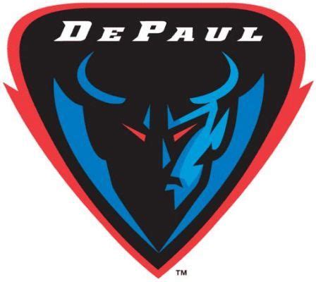 DePaul University Blue Demons Logo - A Blue Demon on a Shield (448×400) College Logo, Ncaa ...