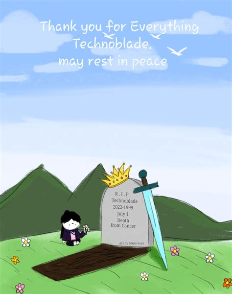 Rip Technoblade (Small Art for gift) by MinoSans on DeviantArt